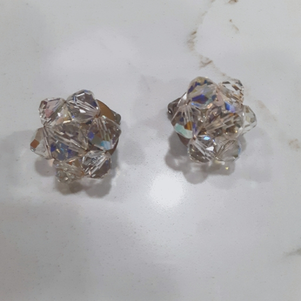 Vintage Aurora Clip On Earrings